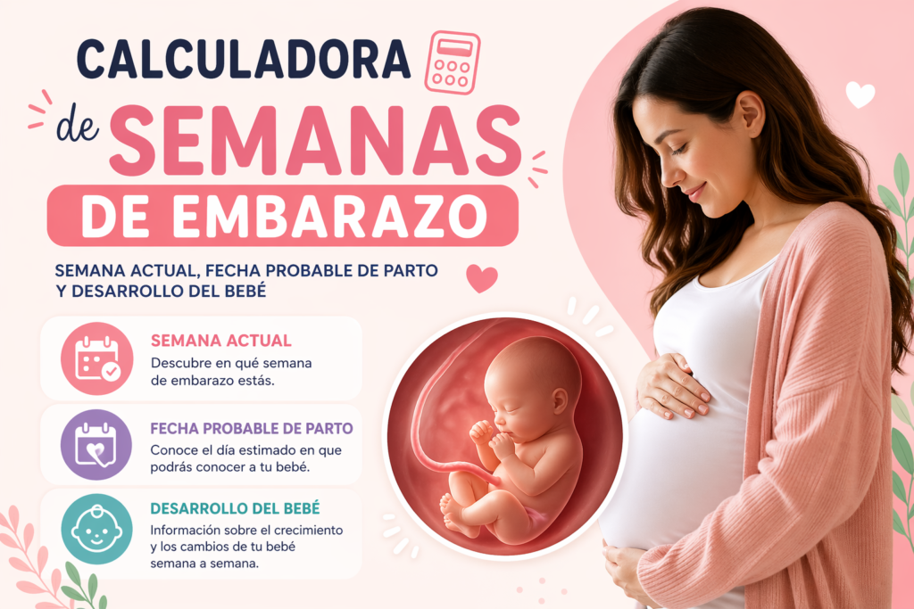 Calculadora de semanas de embarazo: semana actual, fecha probable de parto y desarrollo del bebé