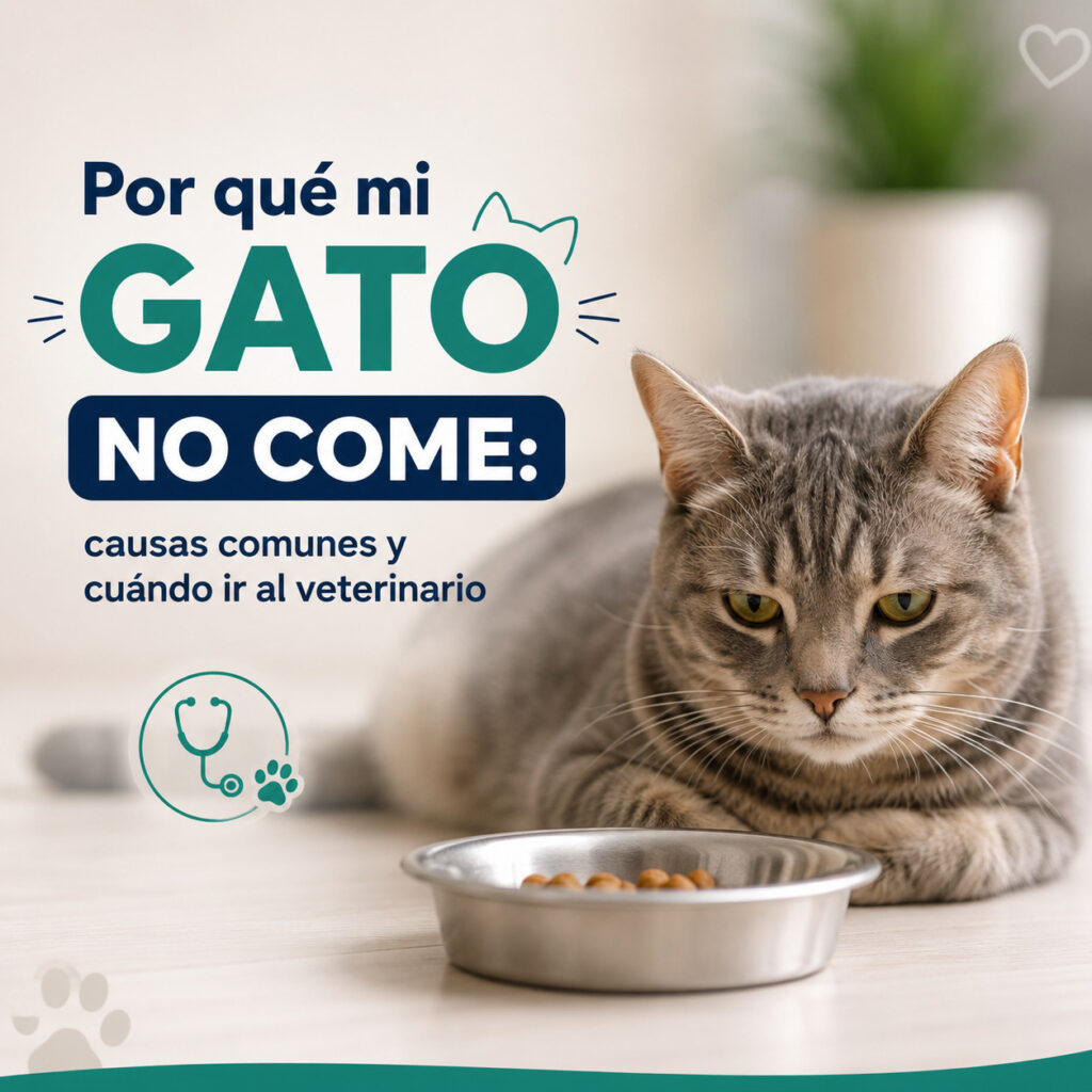 Por qué mi gato no come: causas comunes y cuándo ir al veterinario 2026