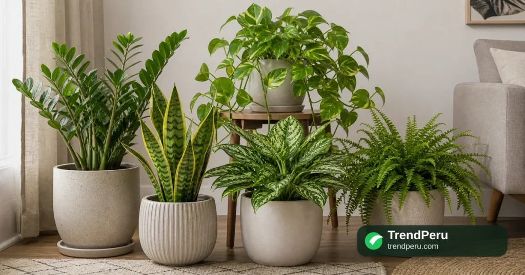 Plantas sin sol directo para interiores en Perú